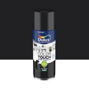 Peinture aérosol Color Touch multi supports Dulux Valentine satin noir 400ml