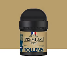 Peinture Tollens premium murs, boiseries et radiateurs doré soufre velours 50ml