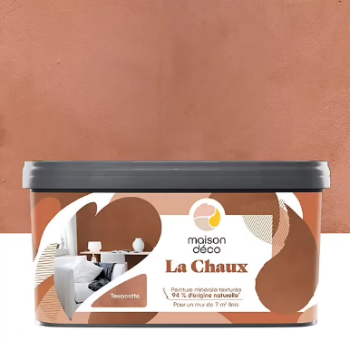 Peinture à effet Maison Déco La Chaux terracotta 2,5L