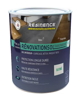 Résine de rénovation sol bi composante époxy Résinence transparent 2L