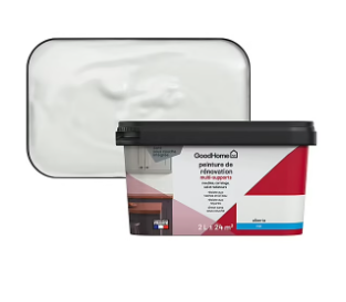 Peinture de rénovation GoodHome multi-supports mat blanc Alberta 2L
