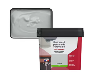Peinture de rénovation GoodHome multi-supports satin gris Melville 750ml