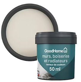Testeur peinture résistante murs, boiseries et métal GoodHome beige Cancun mat 50ml