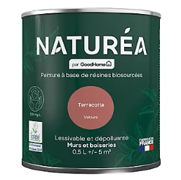 Peinture murs et boiseries Naturéa par GoodHome terracotta velours 0.5L