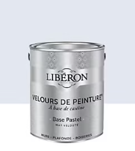 Peinture multisupport murs, plafonds et boiseries Velours de peinture blanc de meudon Libéron 2,5L