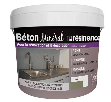 Béton minéral Résinence vert kaki 6kg