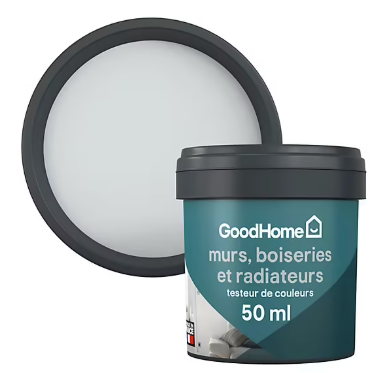 Testeur peinture résistante murs, boiseries et métal GoodHome gris Hamptons mat 50ml