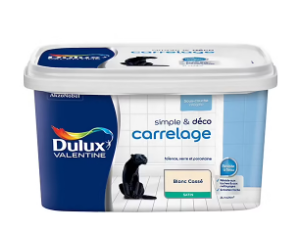 Peinture de rénovation pour support spécifique Simple & Deco Carrelage Dulux Valentine satin blanc cassé 2L