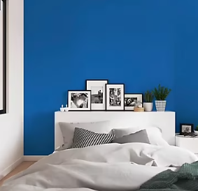 Peinture intérieure couleur murs, boiseries et radiateurs GoodHome satin valbonne bleu 750ml