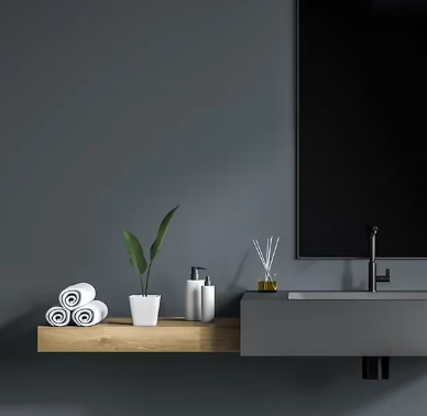 Peinture murs et plafonds Cuisine et bains satin gris titane Tollens 2 L