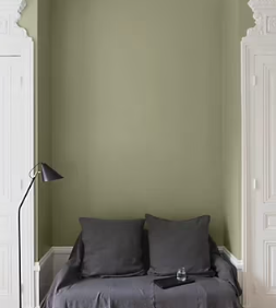 Peinture multisupport murs, plafonds et boiseries Velours de peinture vert crème d'artichaut Libéron 0,5L