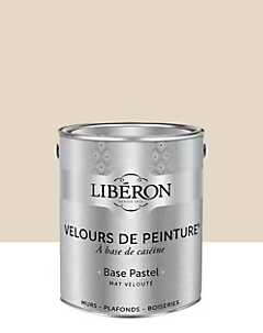 Peinture multisupport murs, plafonds et boiseries Velours de peinture beige vélin Libéron 2,5L