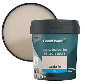 Peinture résistante murs, boiseries et métal GoodHome beige Santa Fe mat 0,75L