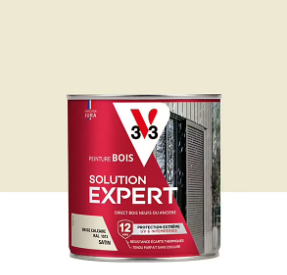 Peinture extérieure bois Solution expert beige calcaire satin V33 500ml