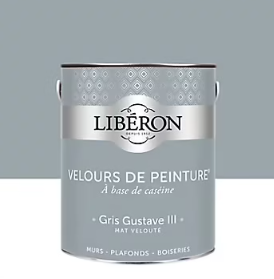 Peinture murs, plafonds et boiseries Velours de peinture gris gustave III Libéron 2,5L