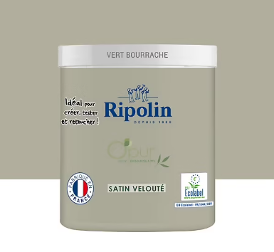 Testeur peinture intérieure Ripolin O'Pur vert bourrache satin 75ml