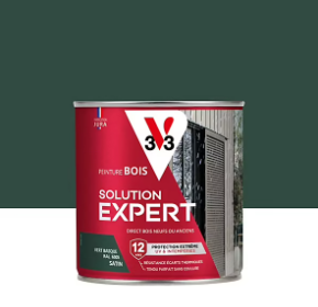 Peinture extérieure bois Solution expert vert basque satin V33 500ml