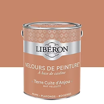 Peinture murs, plafonds et boiseries Velours de peinture orange terre cuite d'anjou Libéron 2,5L