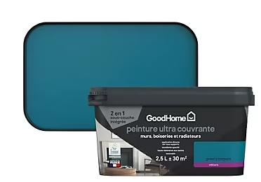 Peinture couleur 2 en 1 velours GoodHome Grand plongeon 2,5L
