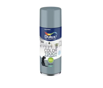Peinture aérosol Color Touch multi supports Dulux Valentine satin bleu gris 400ml
