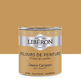 Peinture murs, plafonds et boiseries Velours de peinture jaune calisson Libéron 0,5L