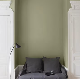 Peinture multisupport murs, plafonds et boiseries Velours de peinture vert crème d'artichaut Libéron 2,5L