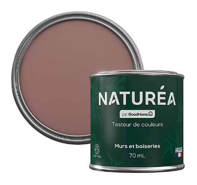 Peinture testeur de couleur Naturéa par GoodHome vieux rose velours 70 ml