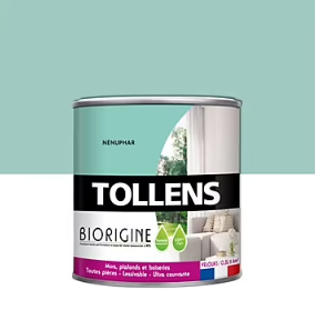 Peinture murs et plafonds Biorigine Tollens velours nénuphar 0,5L