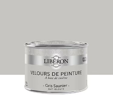 Testeur peinture murs, plafonds et boiseries Velours peinture gris saunier Libéron 125 ml