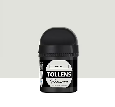 Testeur peinture Tollens premium murs, boiseries et radiateurs gris subtil mat 50ml