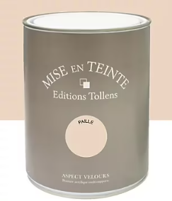 Peinture murs et boiseries Tollens Mise en teinte paille mat velours 1L