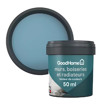 Testeur peinture intérieure couleur GoodHome satin monaco bleu 50ml