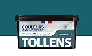 Peinture Plafond Sublimé Tollens mat vert élégance 2L