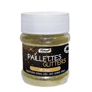 Pot à paillettes couleur or Richard Colorant 80g