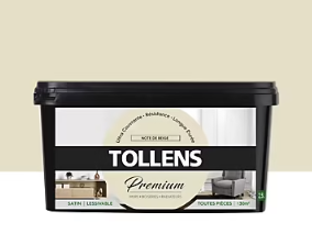 Peinture Tollens premium murs, boiseries et radiateurs note de beige satin 2,5L