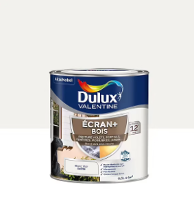 Peinture extérieure Ecran+ bois Dulux Valentine satin blanc 500 ml