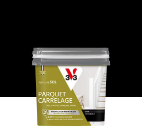 Peinture de rénovation sol, parquet, carrelage V33 noir carbone satin 0,75L