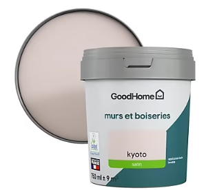 Peinture murs et boiseries GoodHome rose Kyoto satin 0,75L