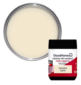 Peinture de rénovation GoodHome multi-supports satin Jaune Toronto 50ml