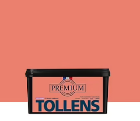 Peinture Tollens premium murs, boiseries et radiateurs rose corail vibrant velours 2,5L