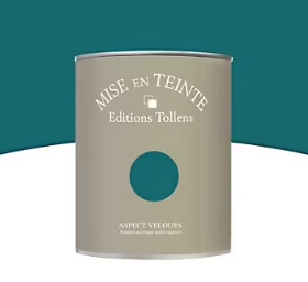 Peinture murs et boiseries Tollens Mise en teinte vert empire mat velours 1L