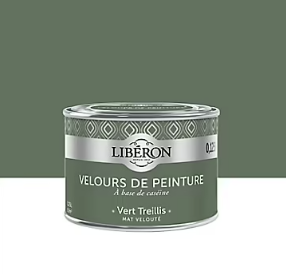 Testeur peinture murs, plafonds et boiseries Velours peinture vert treillis Libéron 125 ml