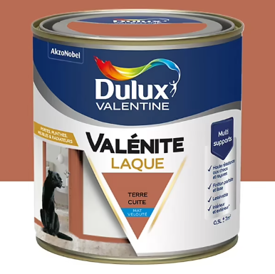 Laque acrylique Valénite Dulux Valentine bronze terre cuite mat velouté 500ml