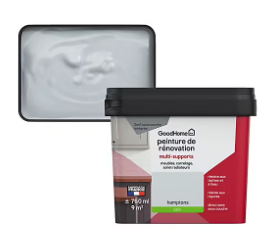 Peinture de rénovation GoodHome multi-supports satin gris Hamptons 750ml