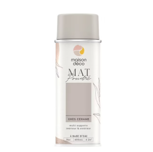 Peinture aérosol multi-supports grés cérame mat poudré 400ml Maison déco