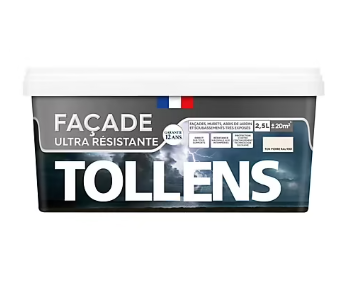 Peinture extérieure façade Tollens ultra résistante RAL 9001 beige ton pierre 2,5L