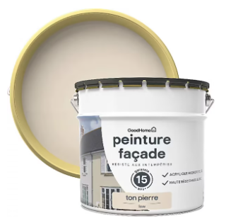 Peinture façade GoodHome Classique ton pierre beige lisse 10L