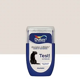 Testeur de peinture Color Resist murs et boiseries Dulux Valentine mat lin naturel 30ml