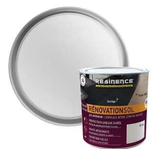 Résine de rénovation sol bi composante époxy Résinence blanc 300ml