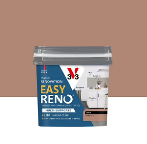 Peinture de rénovation multi-supports V33 Easy Reno terracotta satin 750ml